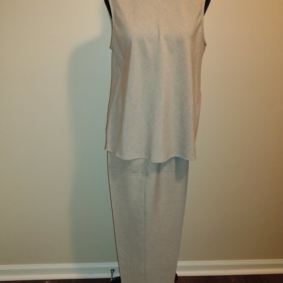 Stephanie Andrews, 3-pc Pant Set, Size-10, Tan (Dry Cleaned) - Picture 4 of 5